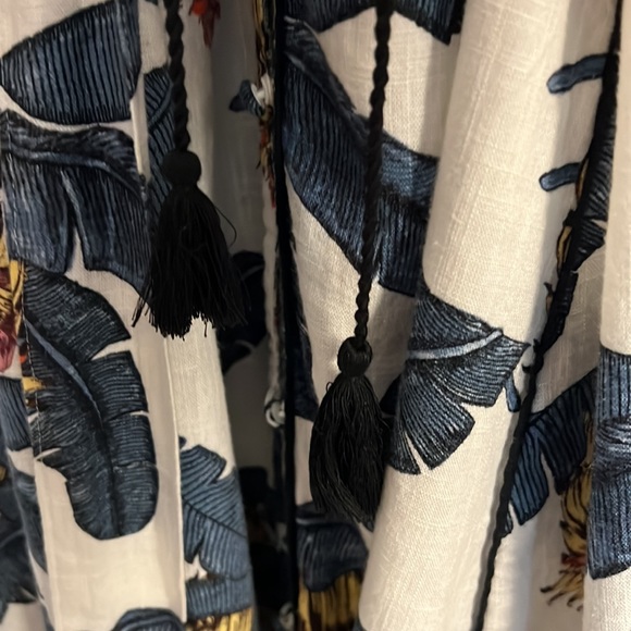 French Riviera Kaftan Dress by Desmond & Dempsey Size Large - Picture 9 of 11